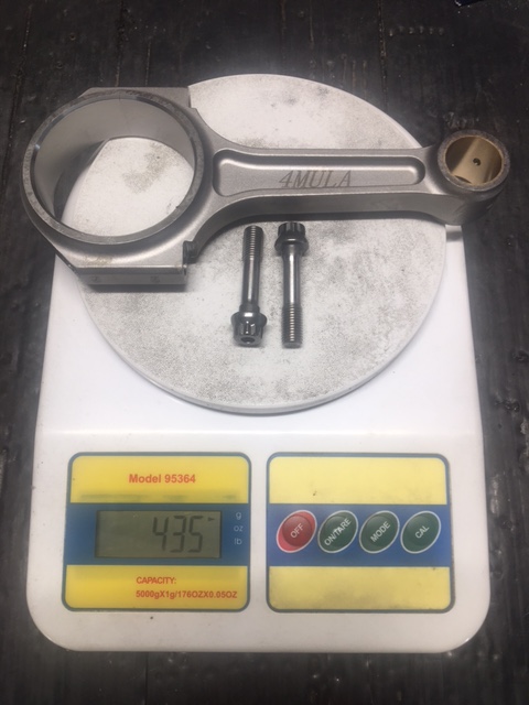 Scale weight of connecting rod